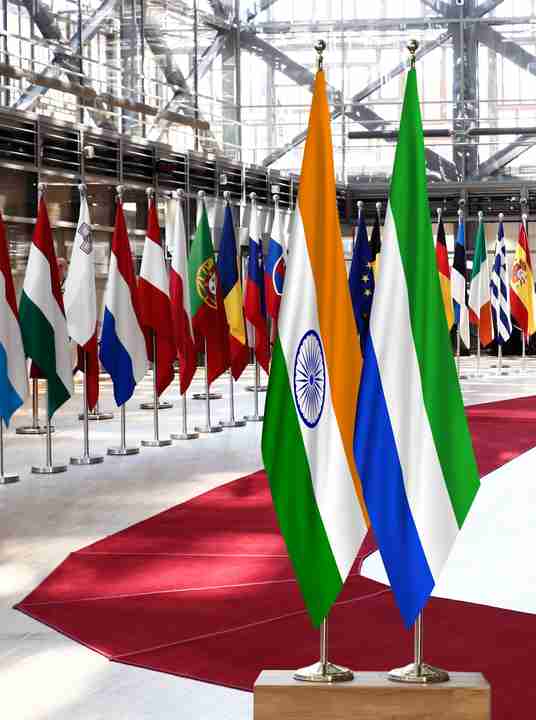 India Sierra Leone Flags