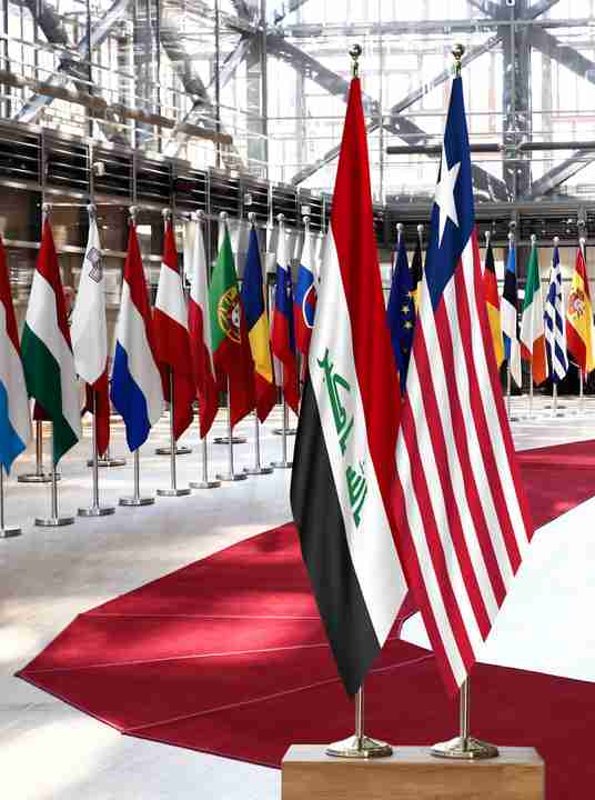 Iraq Liberia Flags