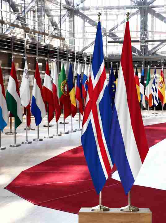 Iceland Netherlands Flags