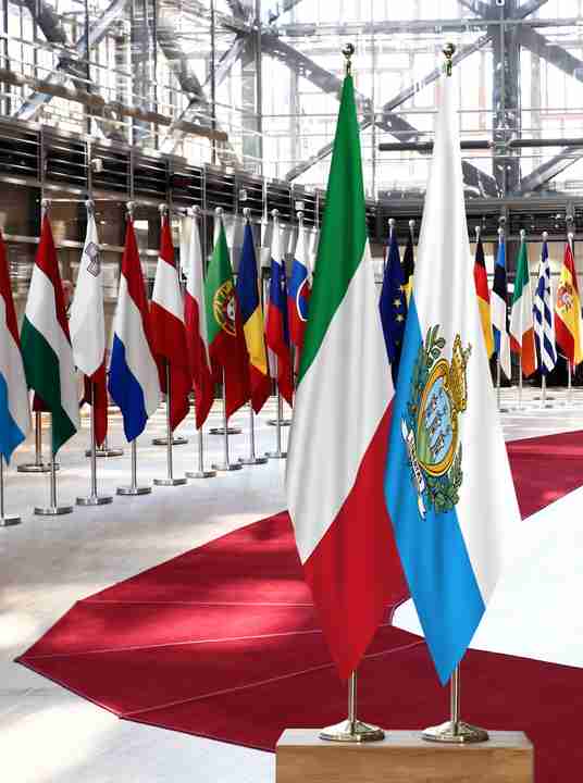 Italy San Marino Flags