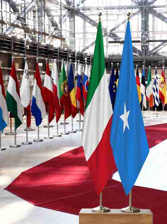 Italy Somalia Flags