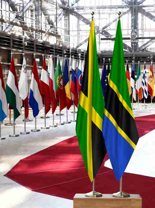 Jamaica Tanzania Flags