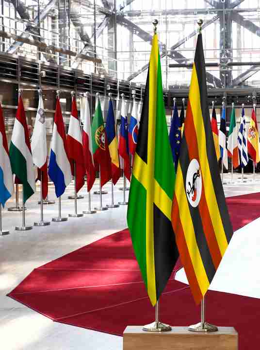 Jamaica Uganda Flags