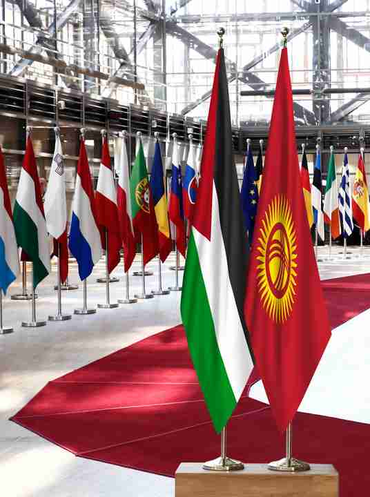 Jordan Kyrgyzstan Flags