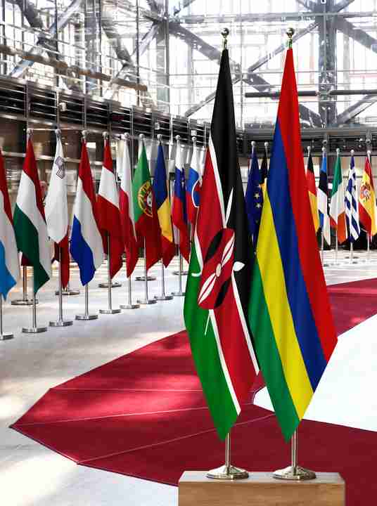 Kenya Mauritius Flags