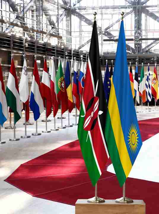 Kenya Rwanda Flags