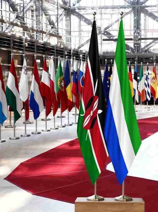 Kenya Sierra Leone Flags