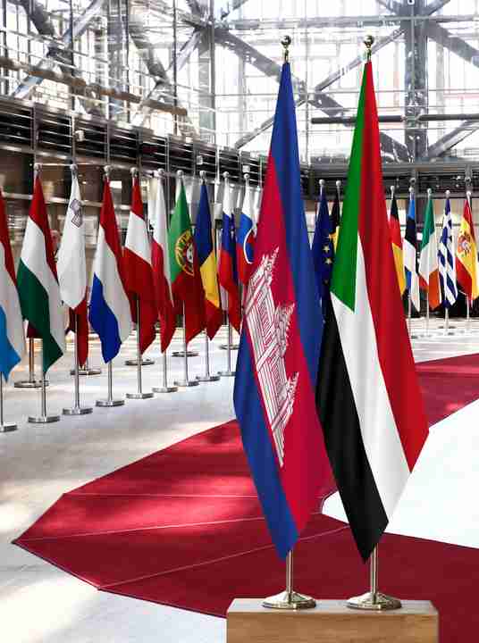 Cambodia Sudan Flags