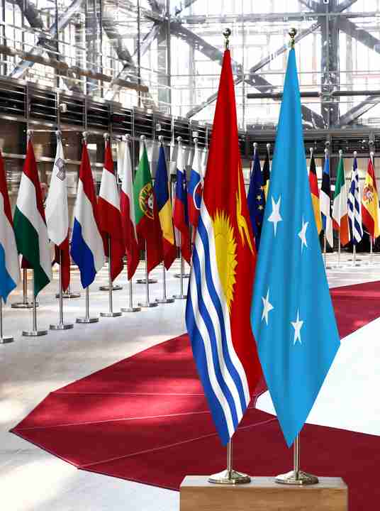Kiribati Micronesia Flags
