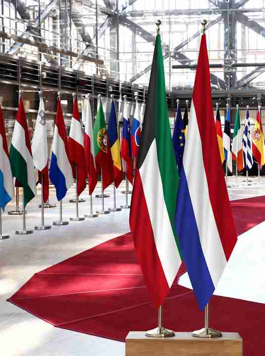 Kuwait Netherlands Flags