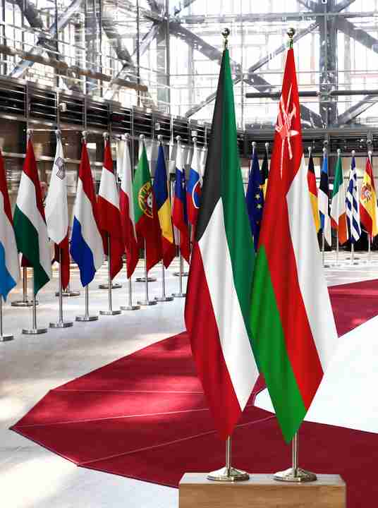 Kuwait Oman Flags