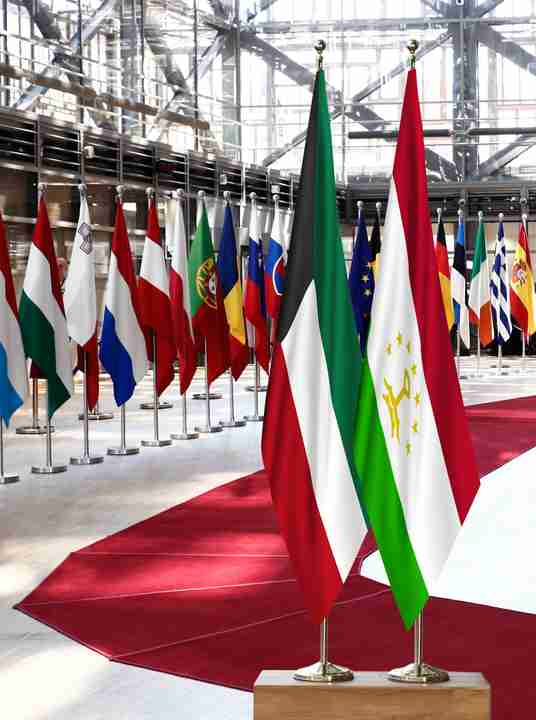 Kuwait Tajikistan Flags