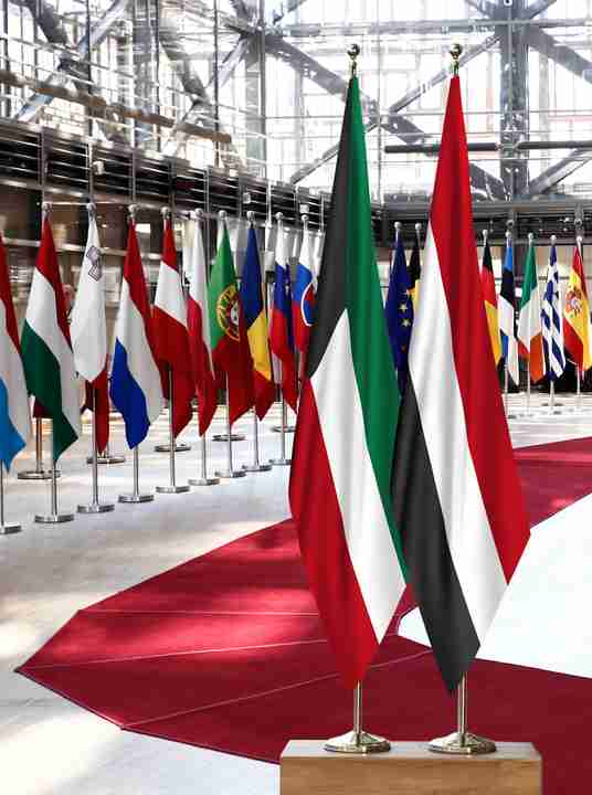 Kuwait Yemen Flags