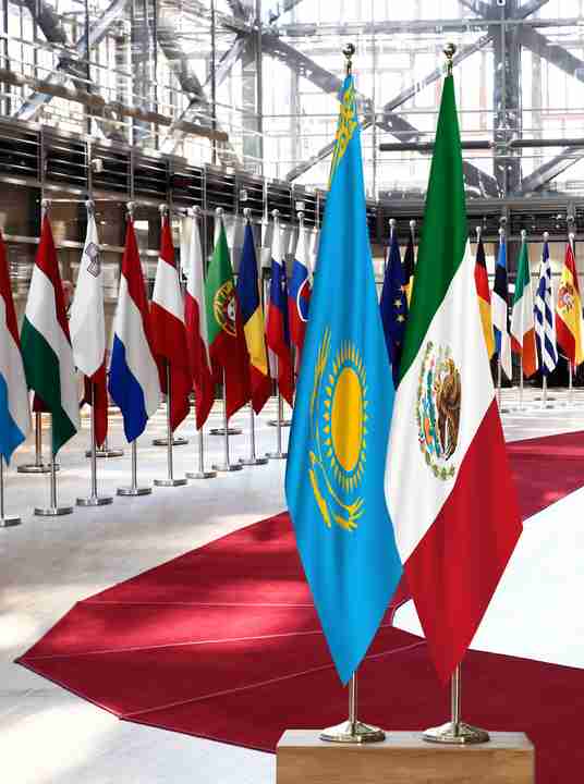 Kazakhstan Mexico Flags