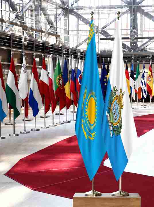 Kazakhstan San Marino Flags