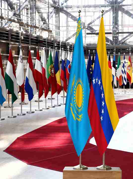 Kazakhstan Venezuela Flags