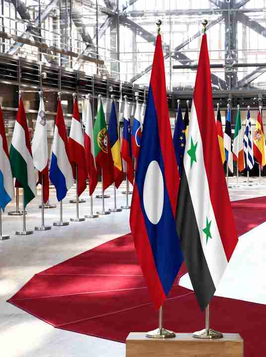 Laos Syria Flags