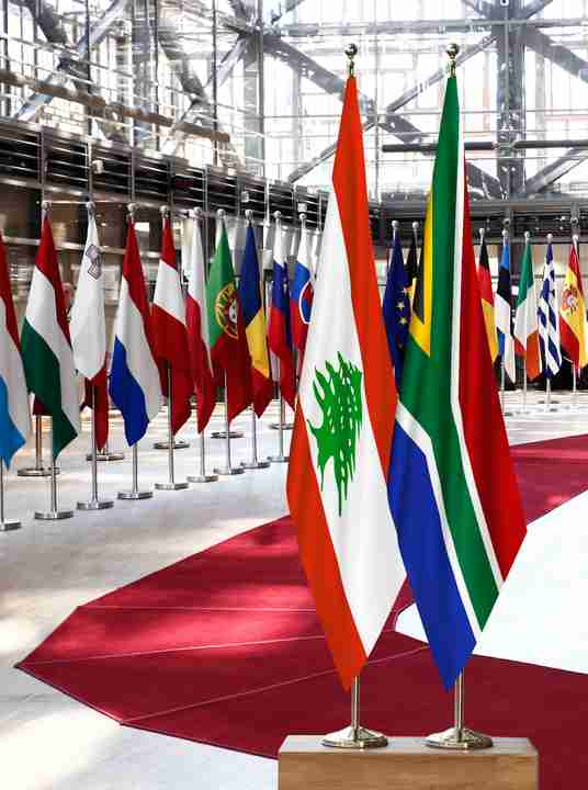 Lebanon South Africa Flags