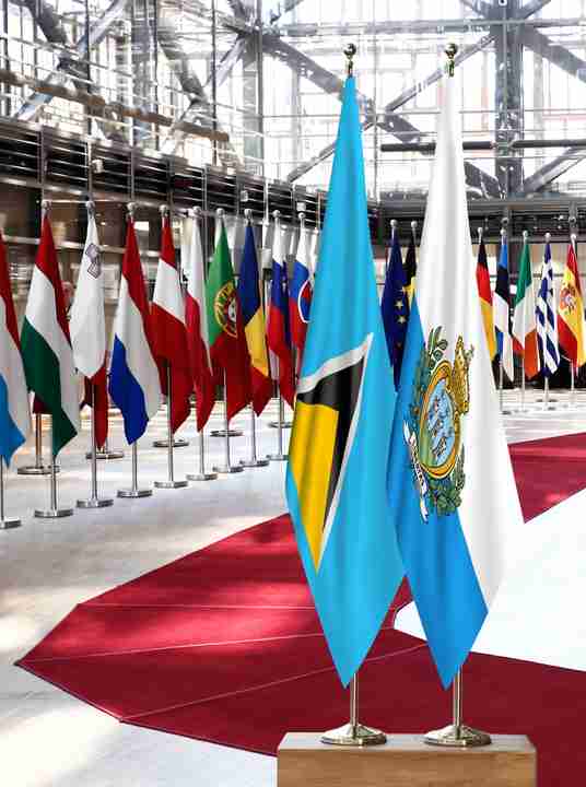 Saint Lucia San Marino Flags