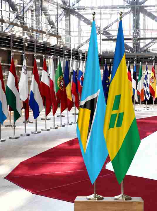 Saint Lucia Saint Vincent and the Grenadines Flags