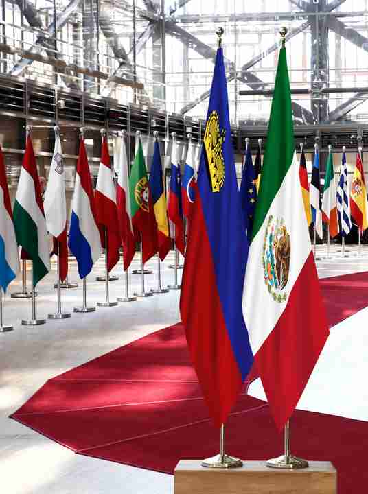 Liechtenstein Mexico Flags