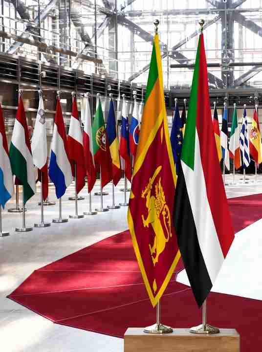 Sri Lanka Sudan Flags