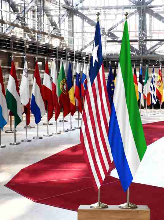 Liberia Sierra Leone Flags
