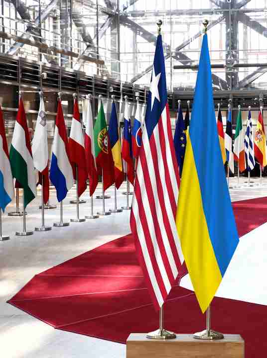 Liberia Ukraine Flags
