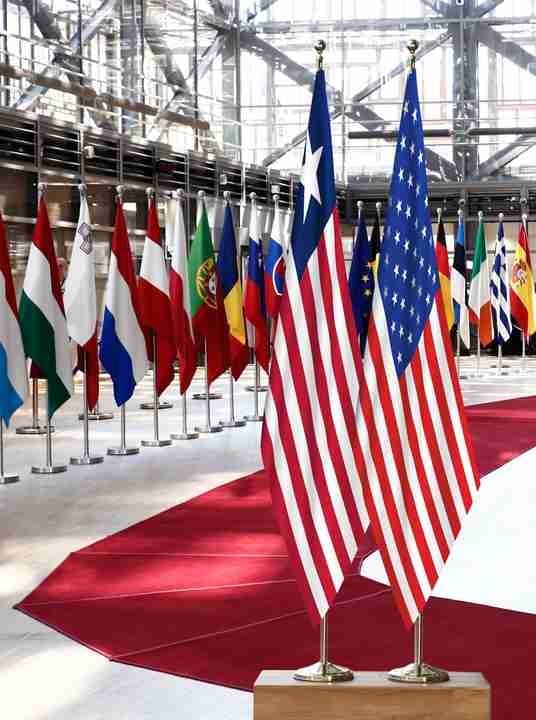 Liberia United States Flags