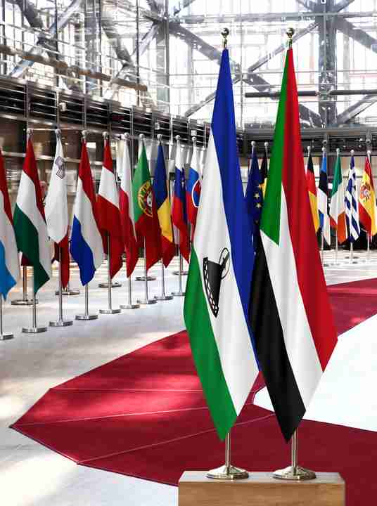 Lesotho Sudan Flags
