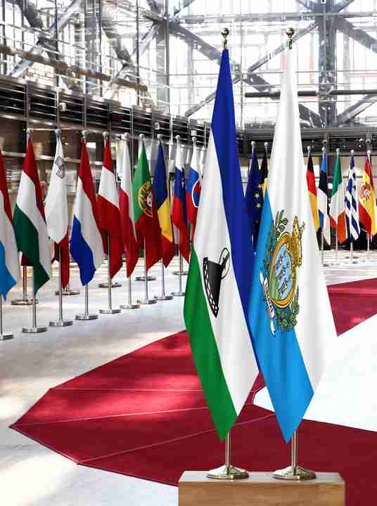 Lesotho San Marino Flags