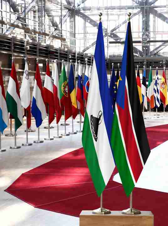 Lesotho South Sudan Flags