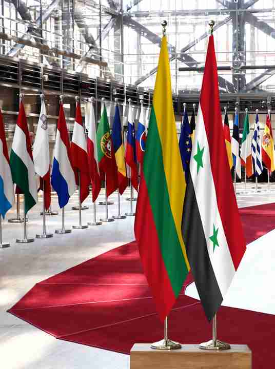 Lithuania Syria Flags