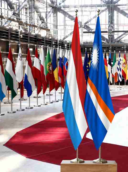 Luxembourg Marshall Islands Flags