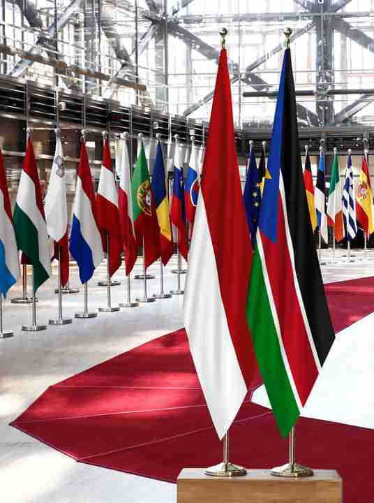 Monaco South Sudan Flags