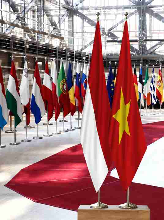 Monaco Viet Nam Flags