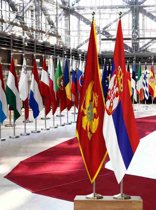 Montenegro Serbia Flags