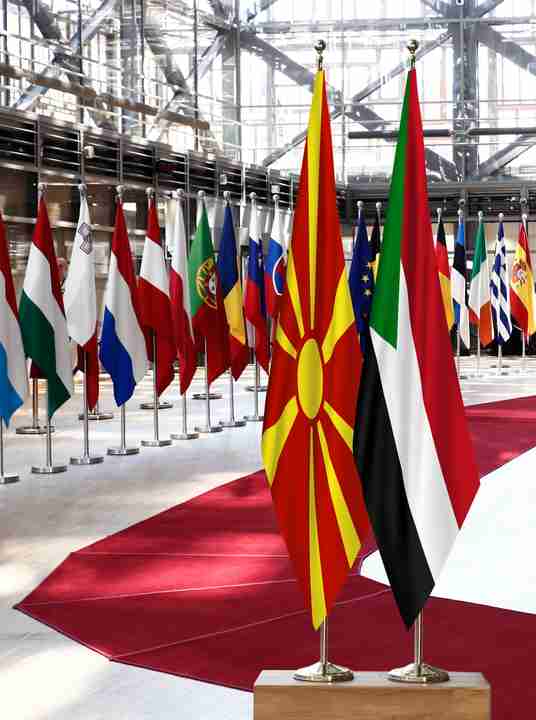 North Macedonia Sudan Flags