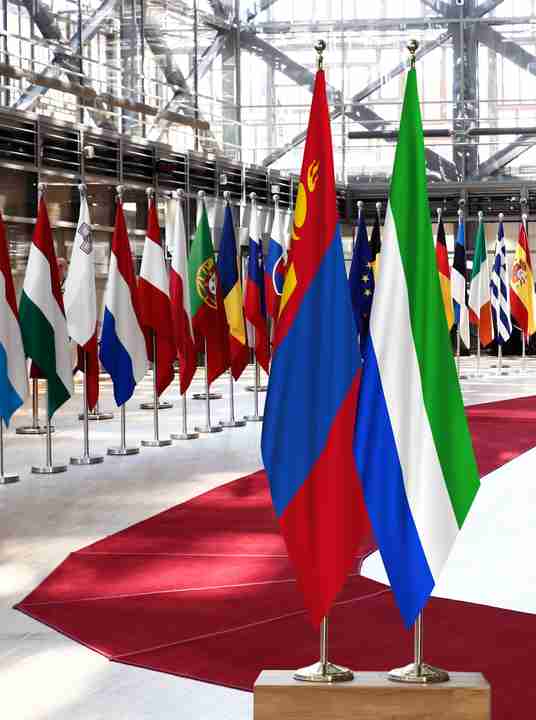 Mongolia Sierra Leone Flags