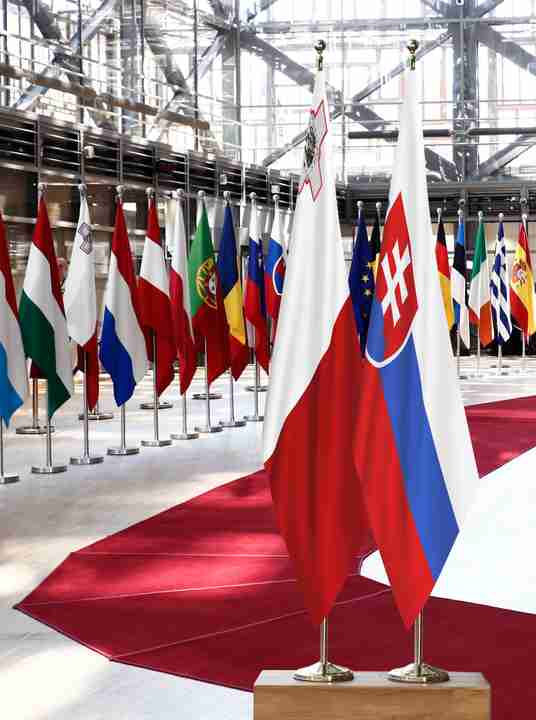 Malta Slovakia Flags