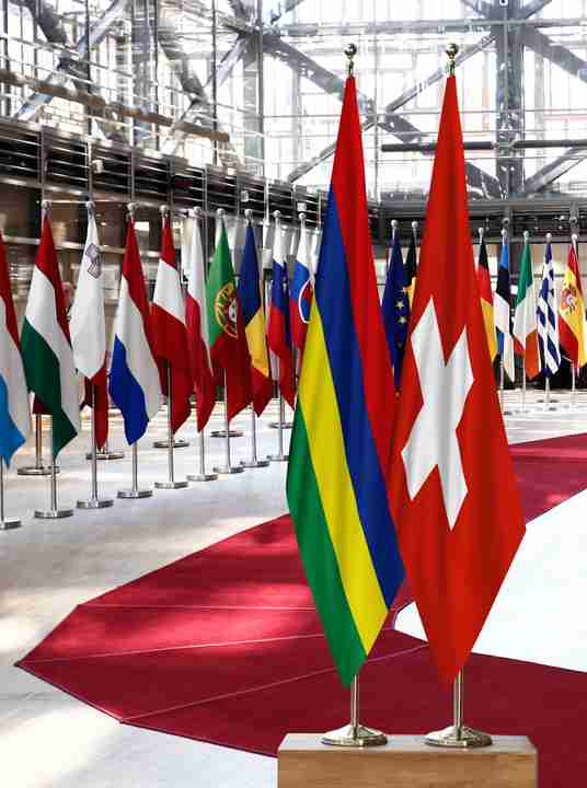 Mauritius Switzerland Flags