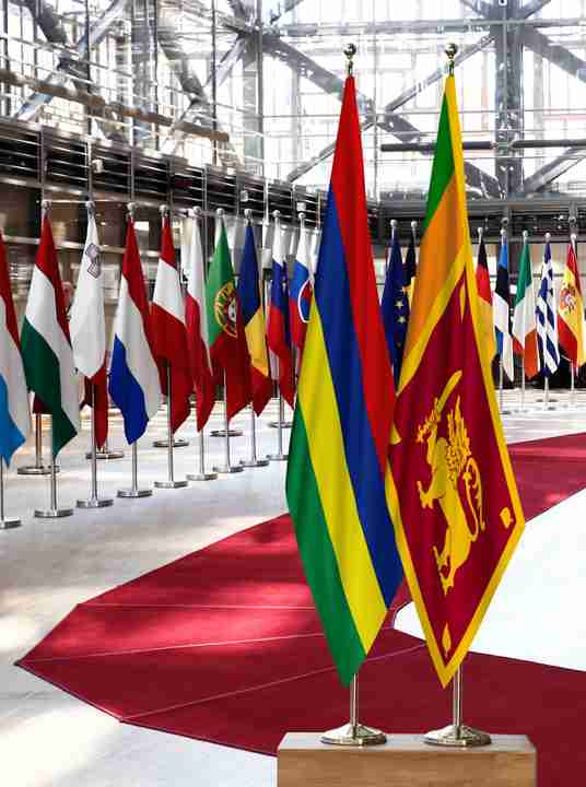 Mauritius Sri Lanka Flags