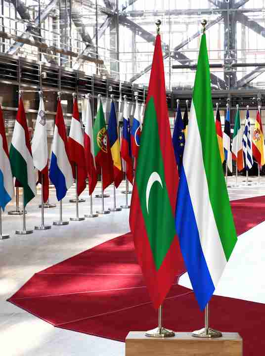 Maldives Sierra Leone Flags