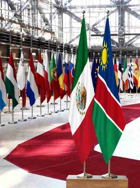 Mexico Namibia Flags