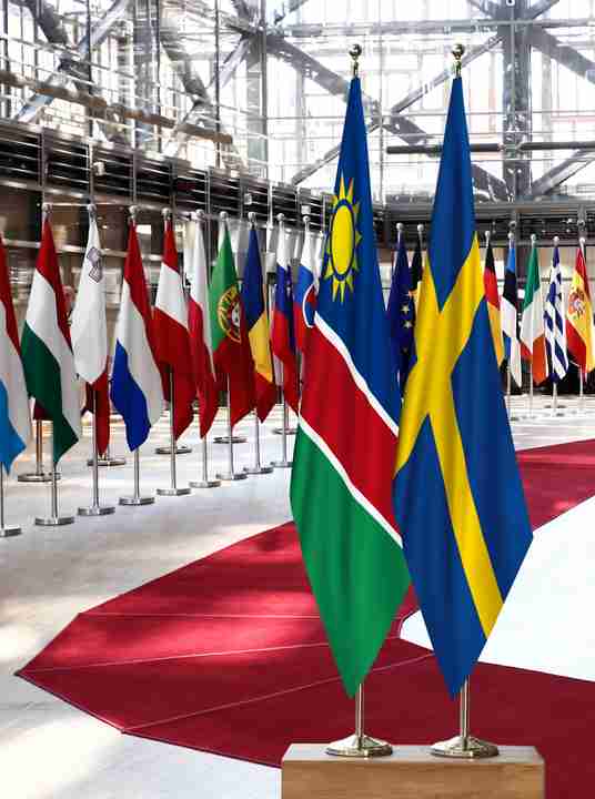 Namibia Sweden Flags