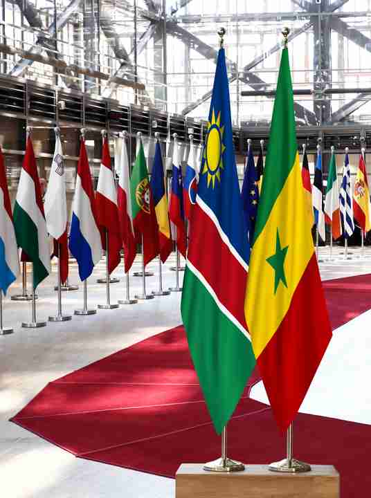 Namibia Senegal Flags