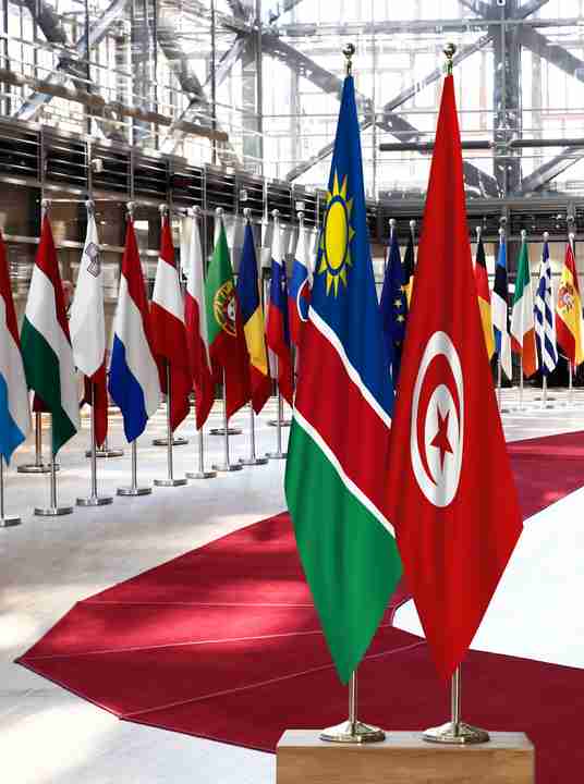 Namibia Tunisia Flags