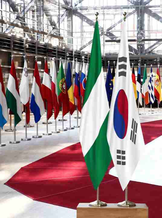Nigeria South Korea Flags