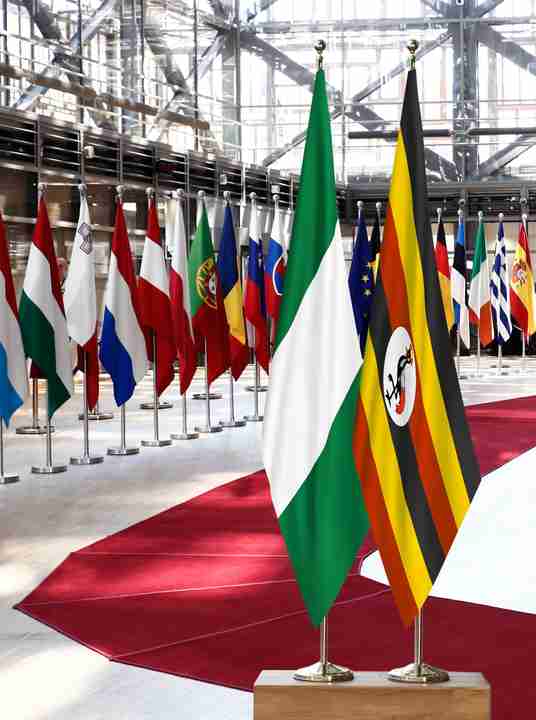 Nigeria Uganda Flags