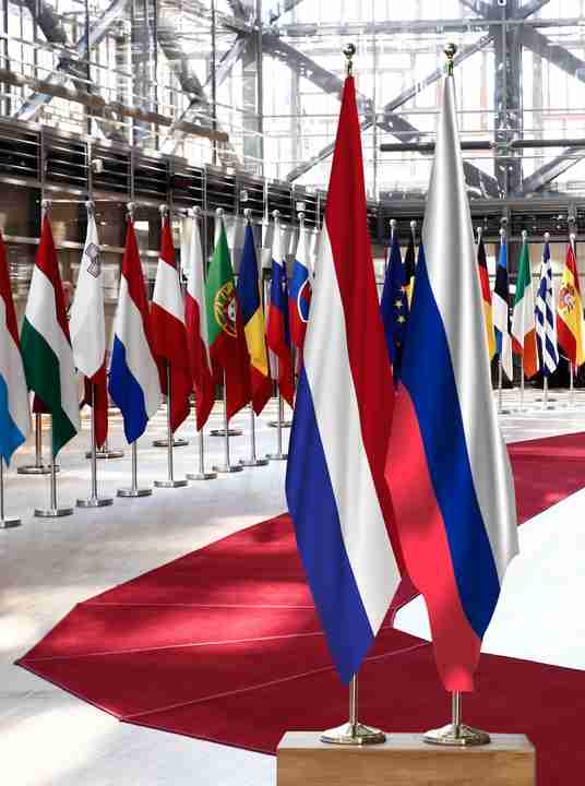 Netherlands Russia Flags